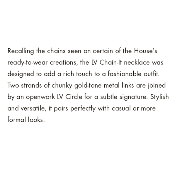 Authentic Louis Vuitton Chain Necklace - Picture 4 of 4